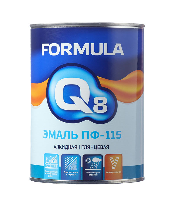 

Эмаль ПФ-115 зеленая Formula Q8 0,9 кг, Зеленый