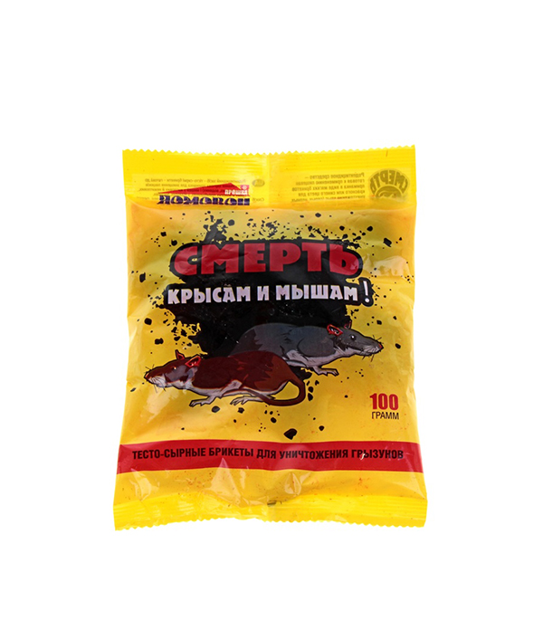 

Зерновая приманка от крыс и мышей (тесто-сырный брикет) 100 г