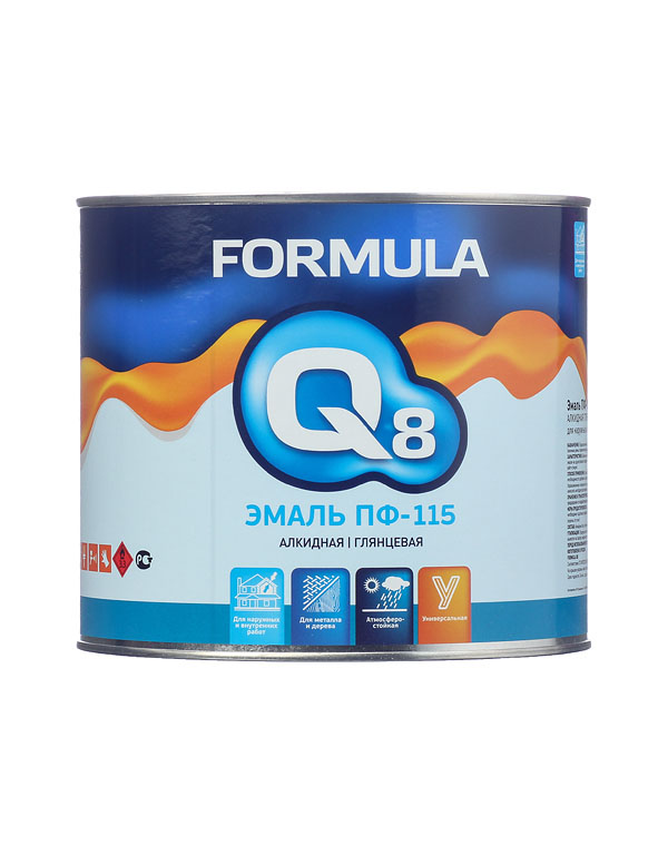 

Эмаль ПФ-115 желтая Formula Q8 1,9 кг, Желтый