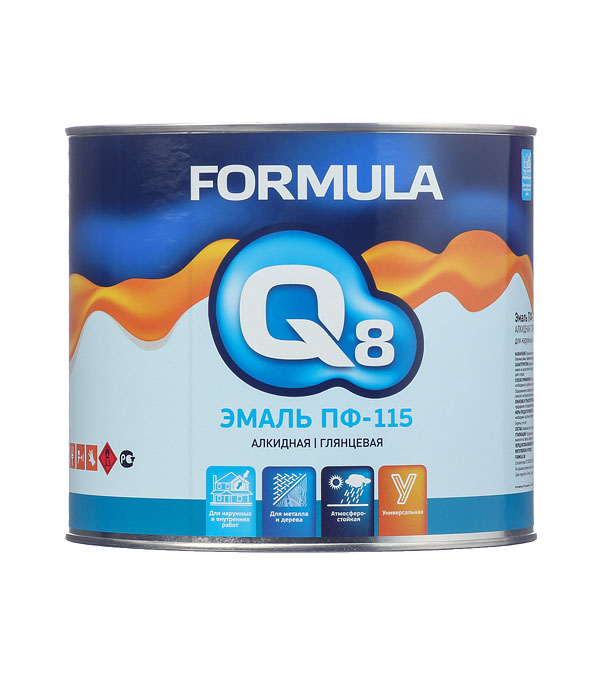 

Эмаль ПФ-115 коричневая Formula Q8 1,9 кг, Коричневый