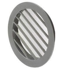 Решетка вентиляционная наружная ERA с фланцем d125 мм круглая алюминиевая d150 мм