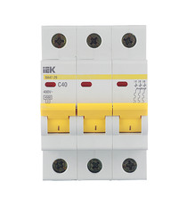 Автоматический выключатель IEK ВА 47-29 (MVA20-3-040-C) 3P 40А тип С 4,5 кА 400 В на DIN-рейку