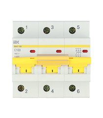 Автоматический выключатель IEK ВА 47-100 (MVA40-3-100-C) 3P 100А тип C 10 кА 400 В на DIN-рейку