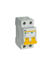 Автоматический выключатель IEK ВА 47-29 (MVA20-2-010-C) 2P 10А тип C 4,5 кА 400 В на DIN-рейку
