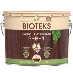 Антисептик Текс Bioteks 2-в-1 декоративный для дерева бесцветный 9 л