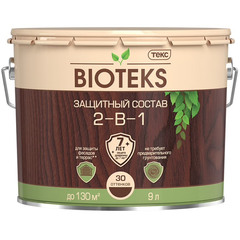 Антисептик Текс Bioteks 2-в-1 декоративный для дерева махагон 9 л