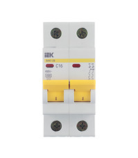 Автоматический выключатель IEK ВА 47-29 (MVA20-2-016-C) 2P 16А тип C 4,5 кА 400 В на DIN-рейку
