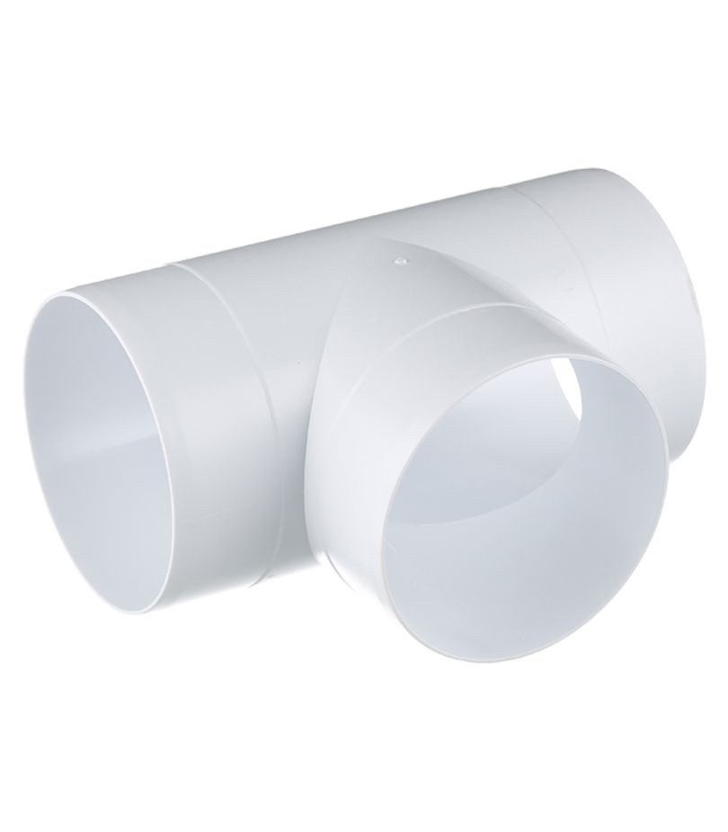 Тройник для круглых воздуховодов ERA пластиковый d100 мм 90° — купить в ...