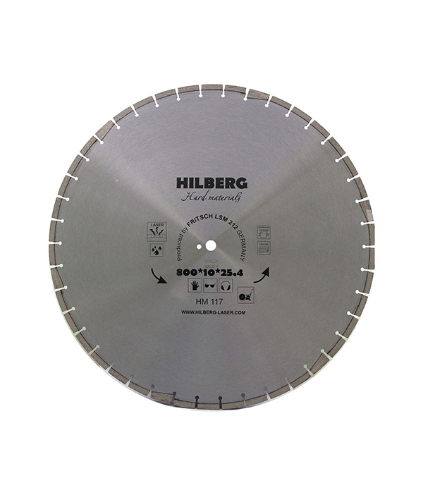 

Диск алмазный по бетону Hilberg 800x25,4x5 мм мм сегментный мокрый рез