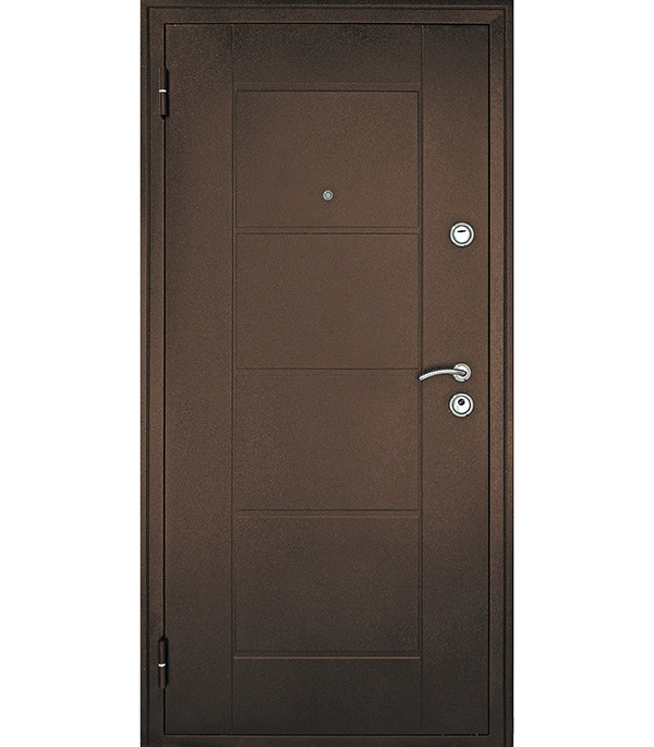 фото Дверь входная форпост квадро левая медный антик - ель карпатская 860х2050 мм