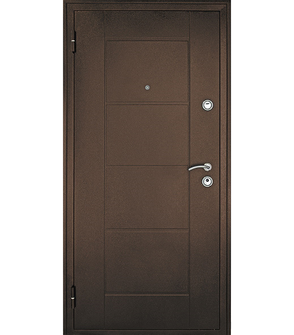фото Дверь входная форпост квадро левая медный антик - дуб золотой 860х2050 мм