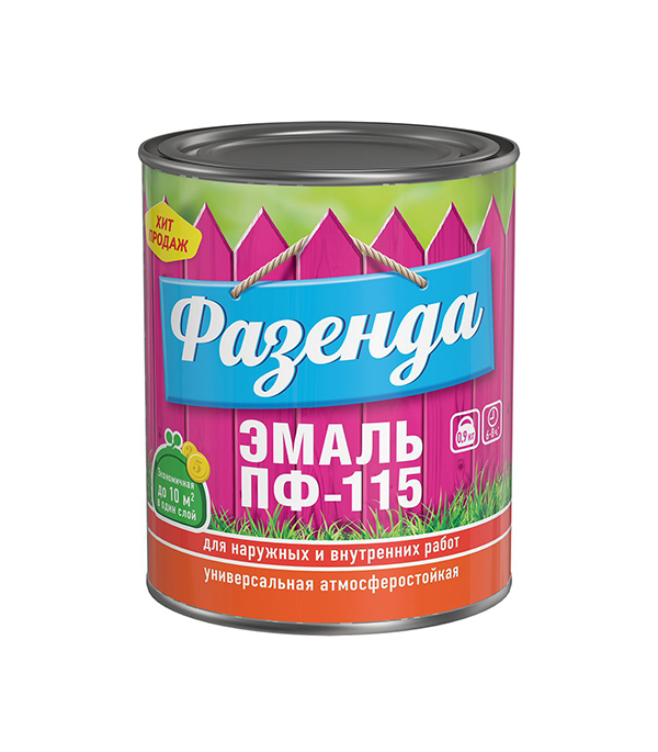 

Эмаль ПФ-115 Фазенда сурик глянцевая 0,9 кг, Красно-оранжевый