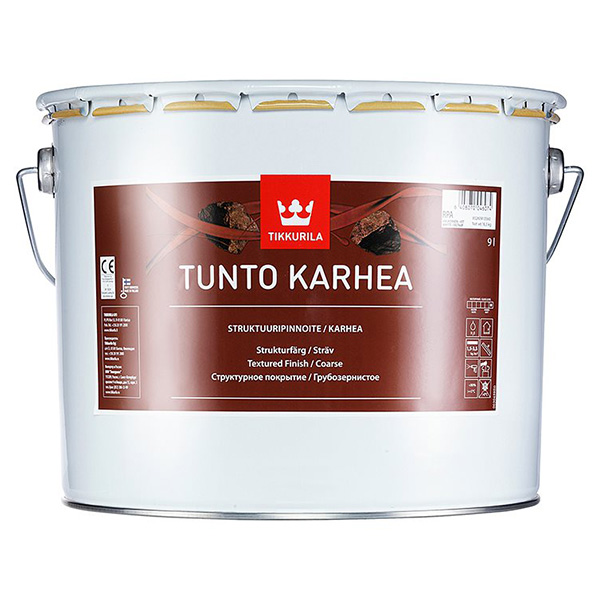 

Покрытие структурное грубозернистое Tikkurila TUNTO KARHEA RPA глубокоматовое 9л, Белый