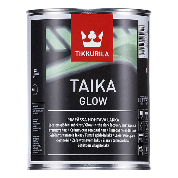 фото Лак светящийся в темноте taika glow мат 1л tikkurila