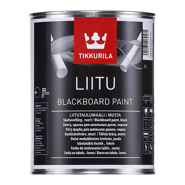 Краска для школьных досок Tikkurila Liitu черная матовая 1 л