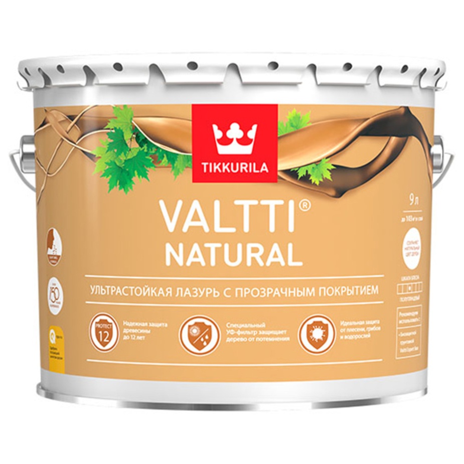 Антисептик Tikkurila Valtti Natural декоративный для дерева бесцветный ...