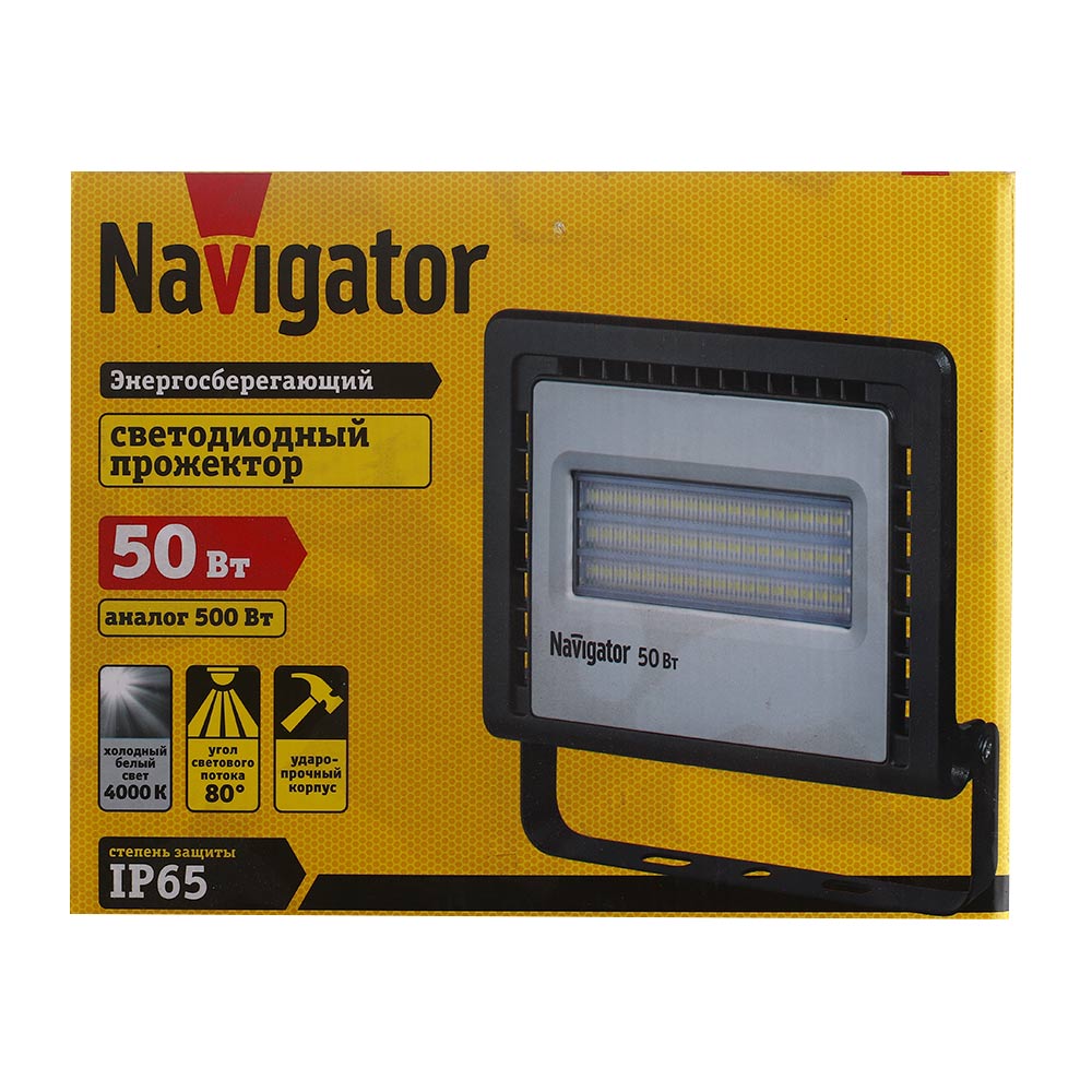 фото Прожектор светодиодный navigator до-50 50 вт 220 в ip65 4000к (14145)