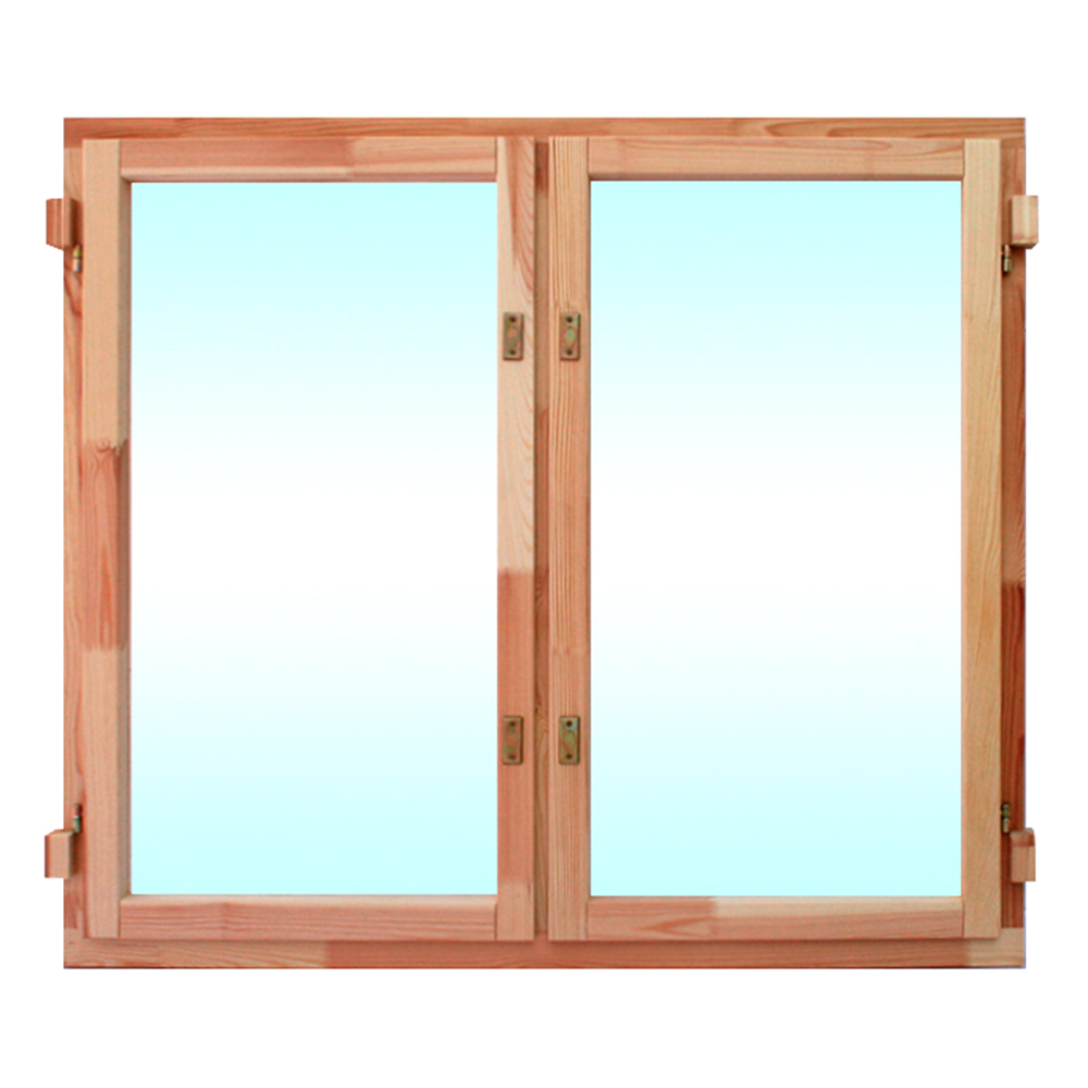 Окно деревянное террасное 1160х1320х45 мм 2 створки поворотные
