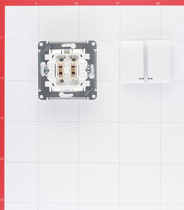 фото Выключатель schneider electric glossa gsl000153 двухклавишный скрытая установка белый с подсветкой