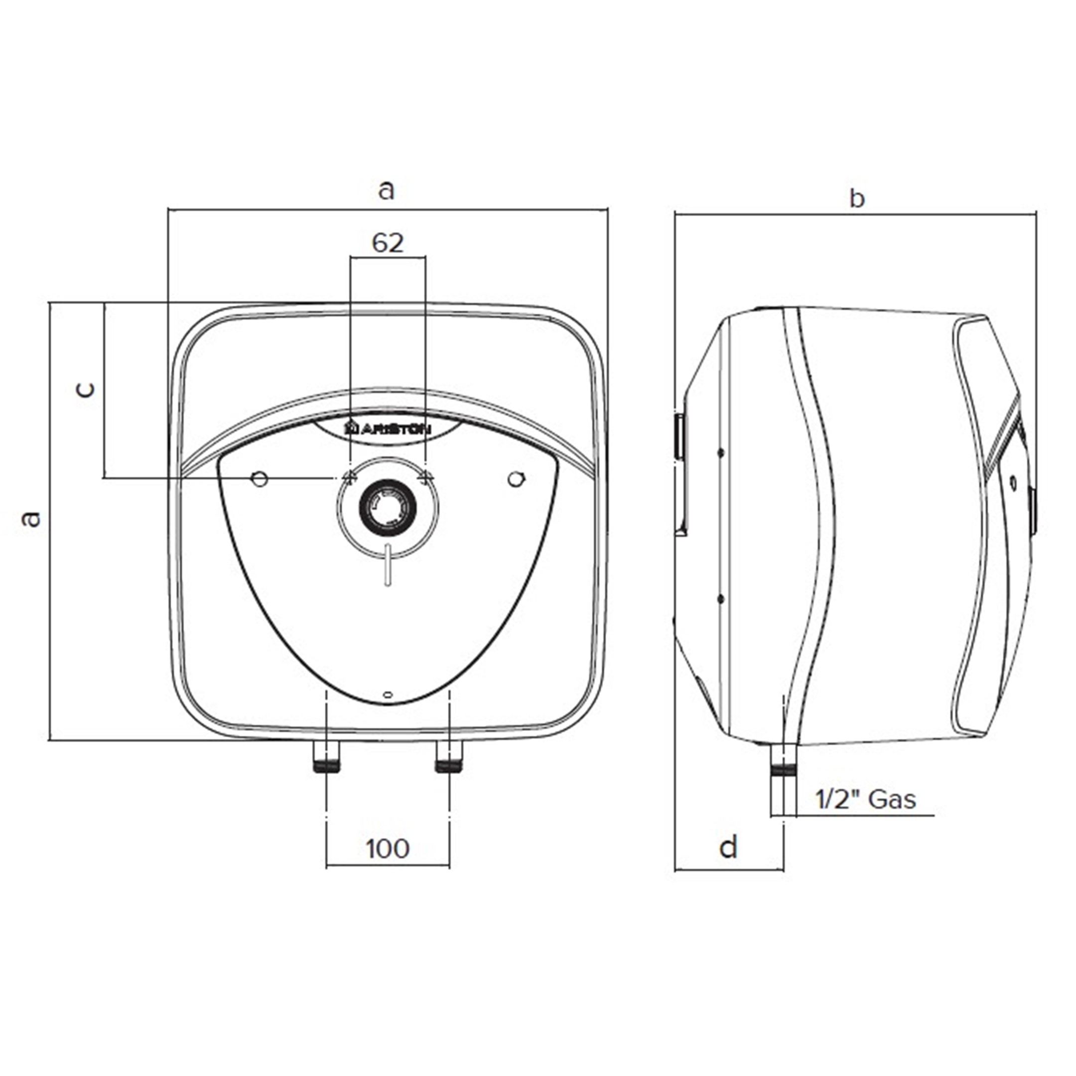 Водонагреватель накопительный Ariston BLU EVO RS 10 электрический 10 л 12 кВт вертикальный