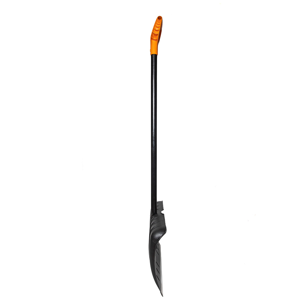 фото Лопата снеговая fiskars solid (1026792) пластиковая с деревянным черенком 535х380х1450 мм