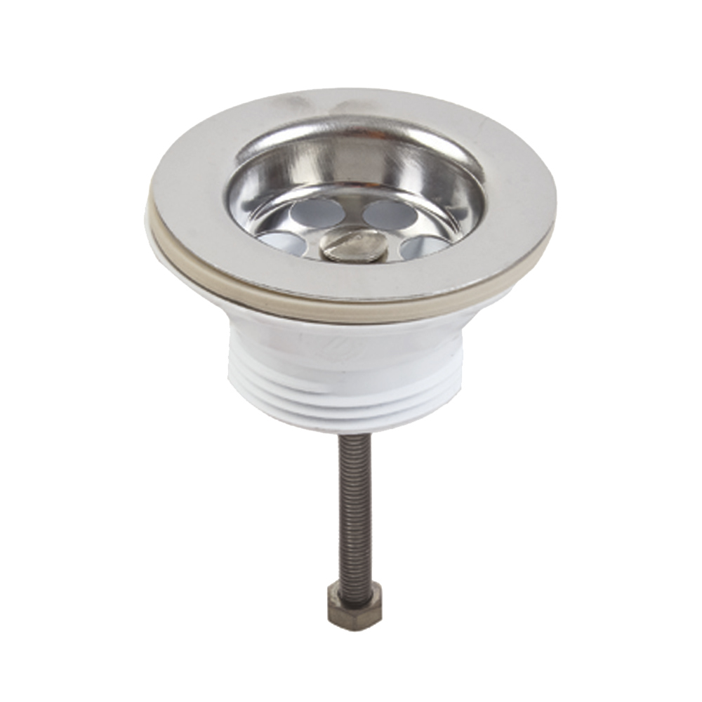 

Выпуск для раковины WIRQUIN 30718055 1 1/4" с решеткой нержавеющая сталь D 63 мм, Белый