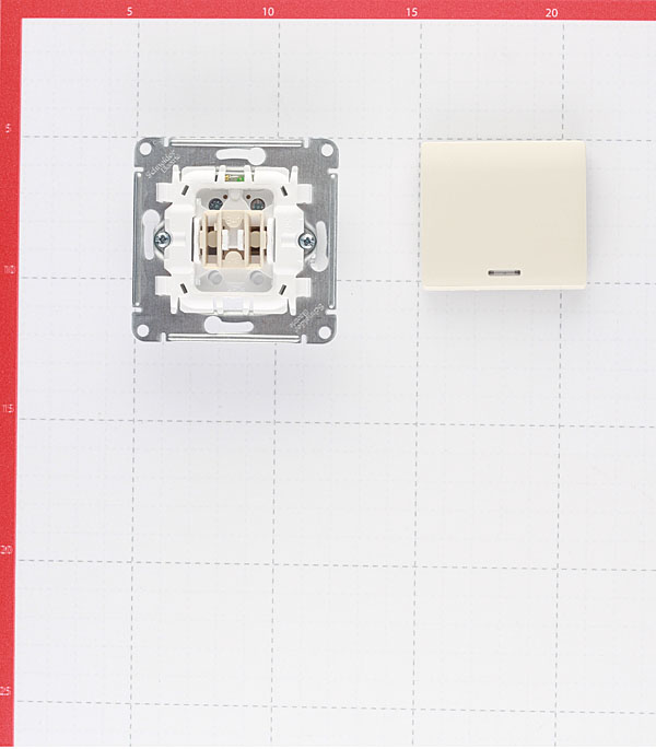 фото Выключатель schneider electric glossa gsl000213 одноклавишный скрытая установка бежевый с подсветкой