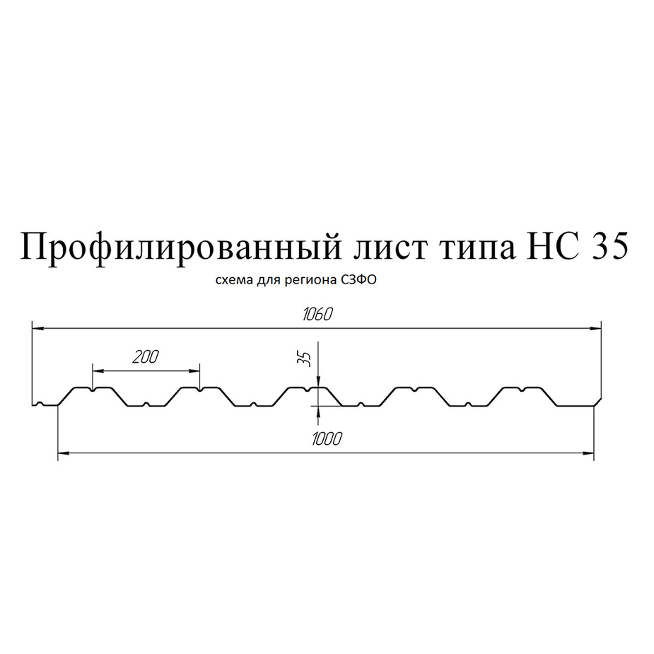 Профнастил нс35 с полимерным покрытием