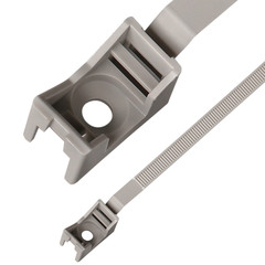 Ремешок для кабеля и труб Европартнер 16-32 мм серый (30 шт.)