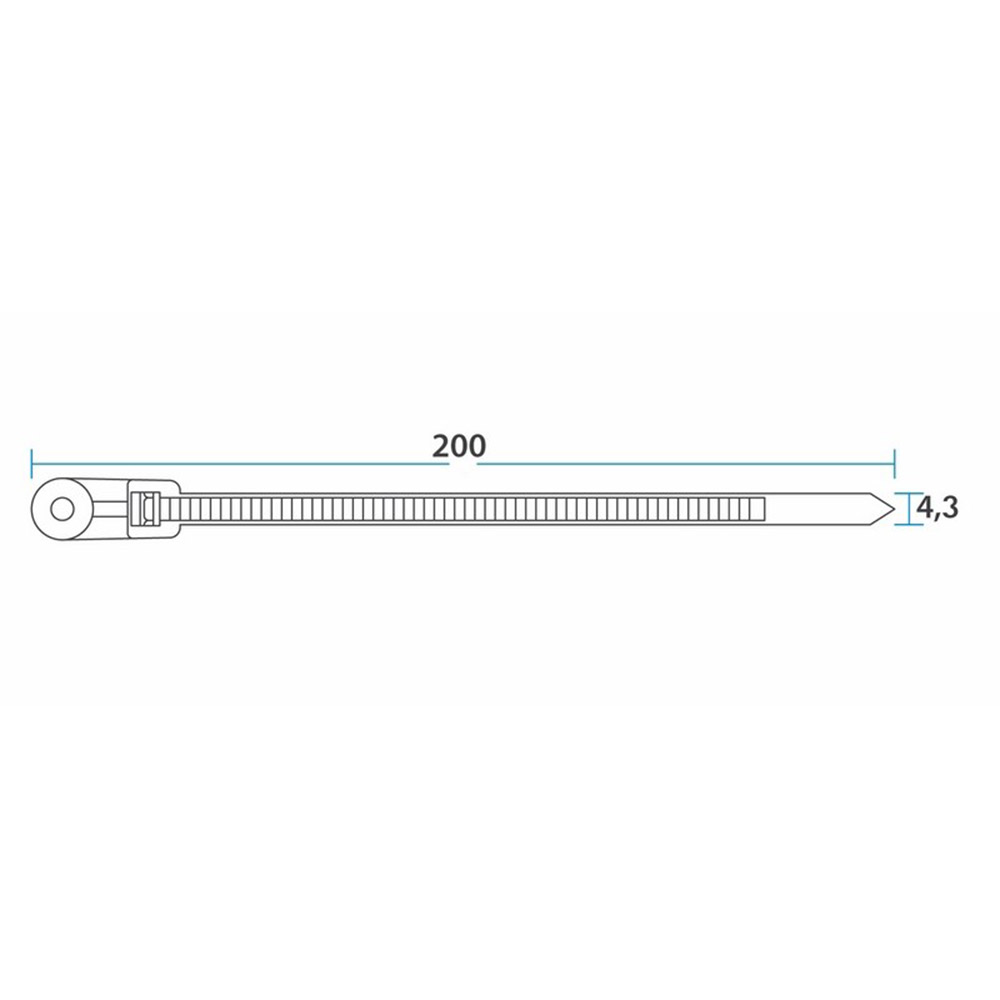 Стяжка кабельная Rexant 07-0205 200х4,3 мм под винт нейлонoвая черная (100 шт.)