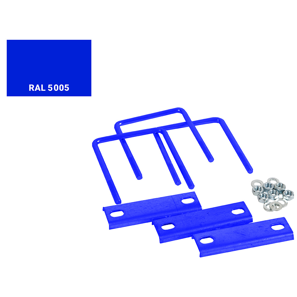 Крепление сетки/секции заборной к столбам 50х50 мм синее RAL 5005 (3 шт.)