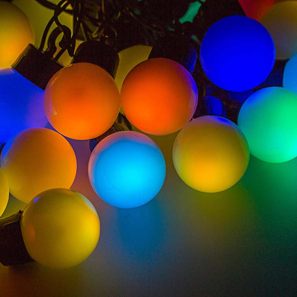 Гирлянда светодиодная Neon-Night Мультишарики 40 LED свечение RGB d3,8 см 10 м уличная (303-579)