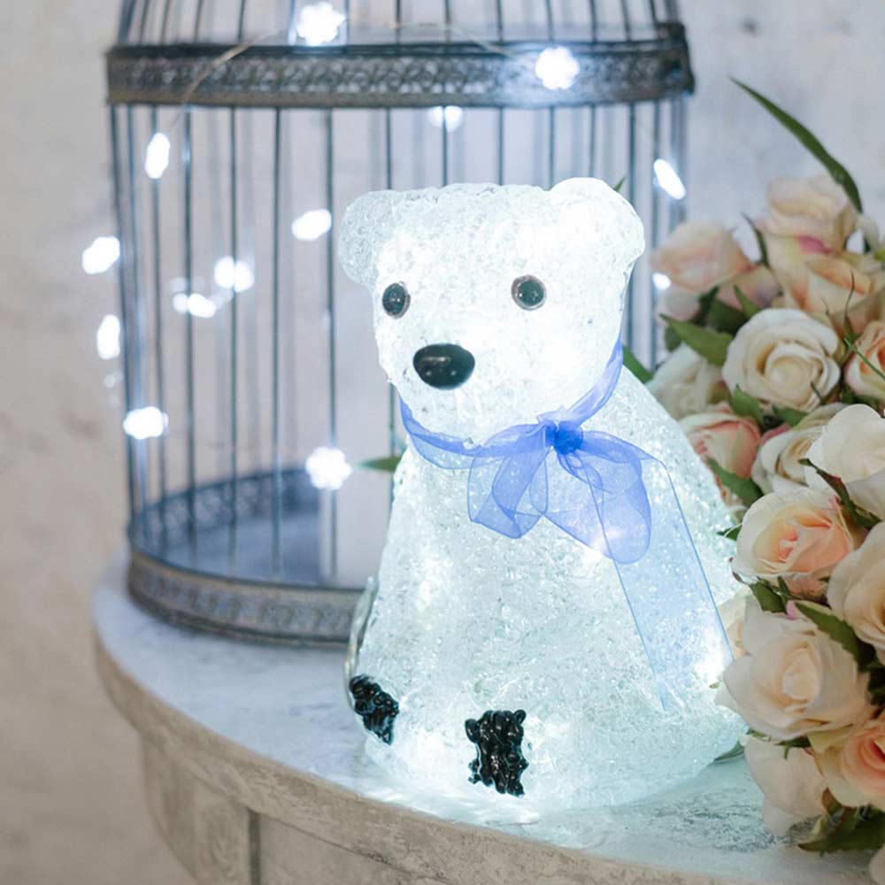 

Украшение светодиодное фигура Neon-Night Белый мишка 20 LED свечение белое 20 см (513-247)