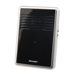 Звонок Rexant RX-30 (73-0015) беспроводной с кнопкой 25 мелодий черный с цифровым кодированием