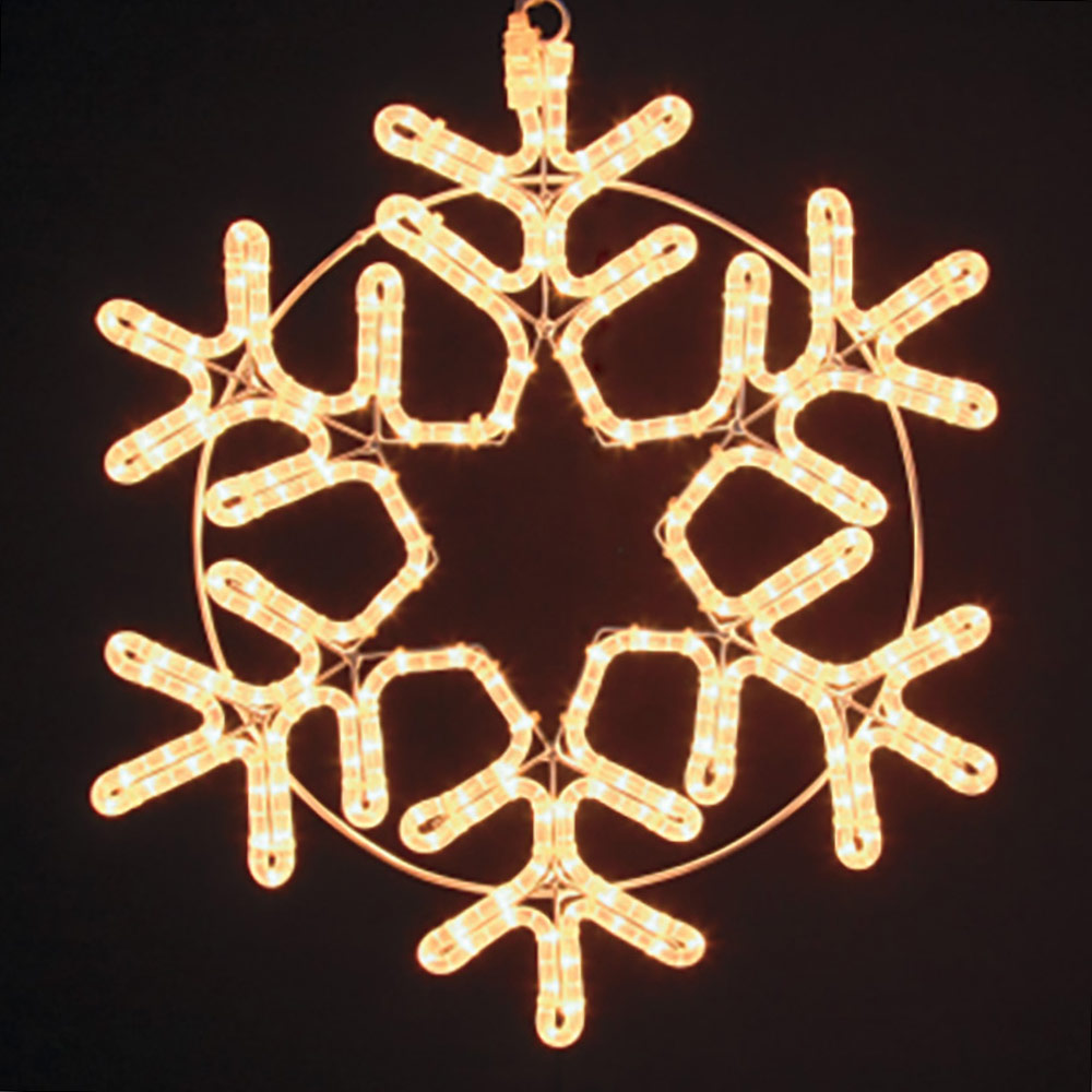 фото Украшение светодиодное фигура neon-night снежинка свечение теплое белое 55 см уличное (501-324)