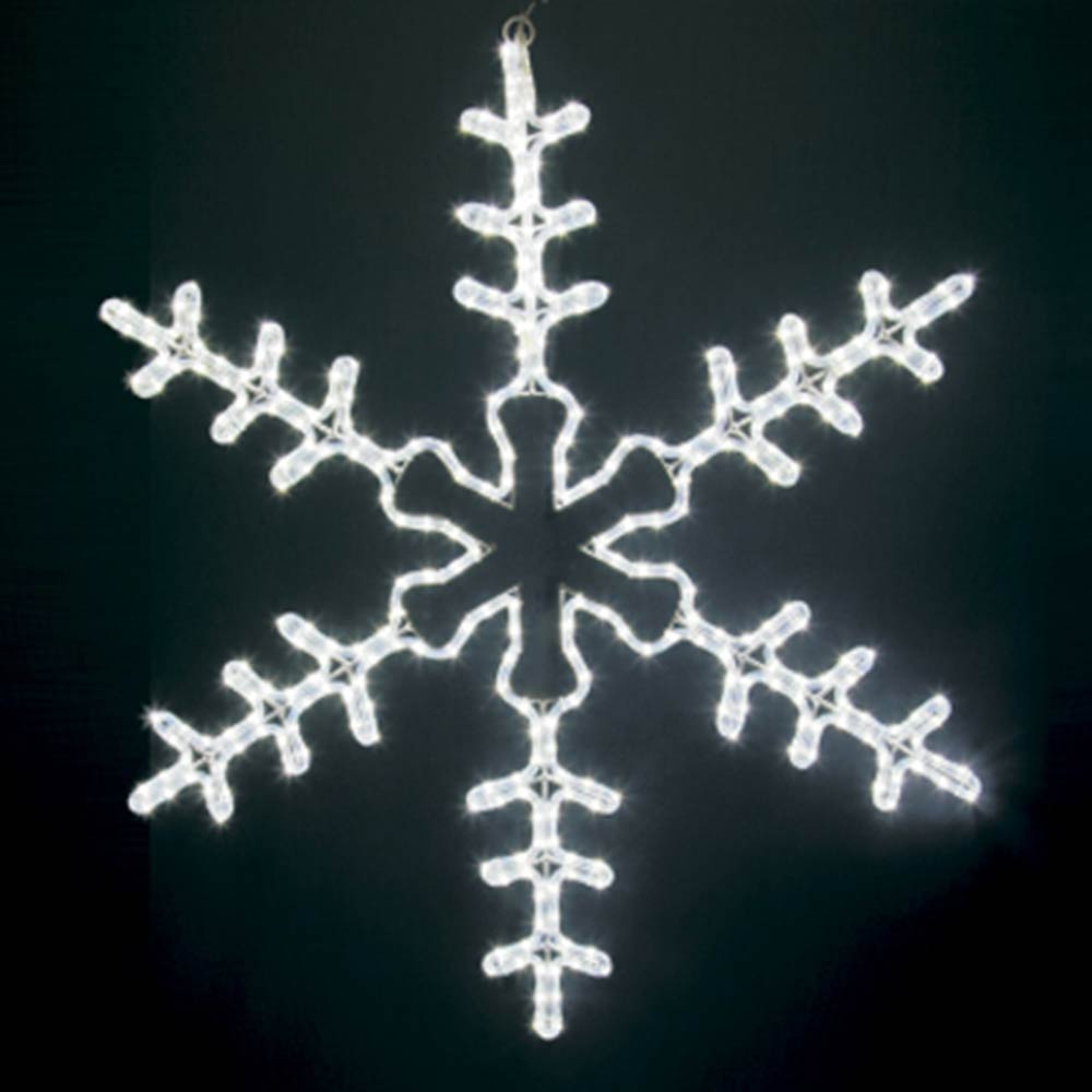 фото Украшение светодиодное фигура neon-night большая снежинка свечение белое 95 см уличное (501-333)