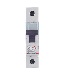 Автоматический выключатель Legrand TX3 (404026) 1P 10А тип C 6 кА 230-400 В на DIN-рейку
