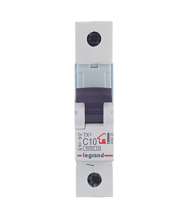 фото Автоматический выключатель legrand tx3 (404026) 1p 10а тип c 6 ка 230-400 в на din-рейку