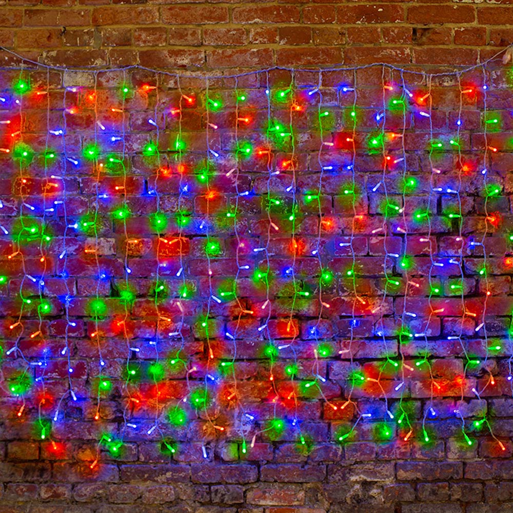 фото Гирлянда светодиодная neon-night дождь 300 led свечение rgb 2х1,5 м уличная (245-309)