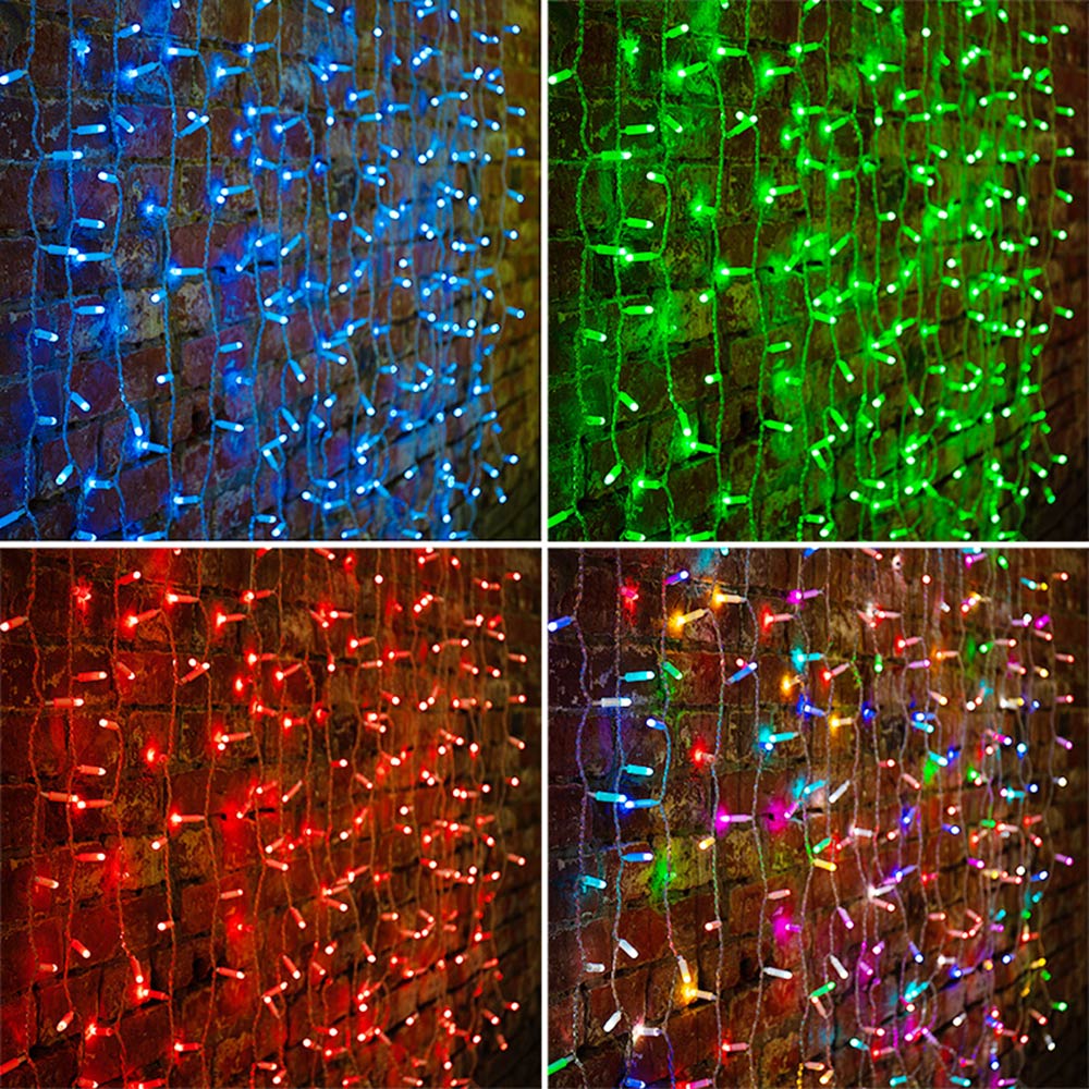 фото Гирлянда светодиодная neon-night дождь 300 led свечение rgb 2х1,5 м уличная (245-309)