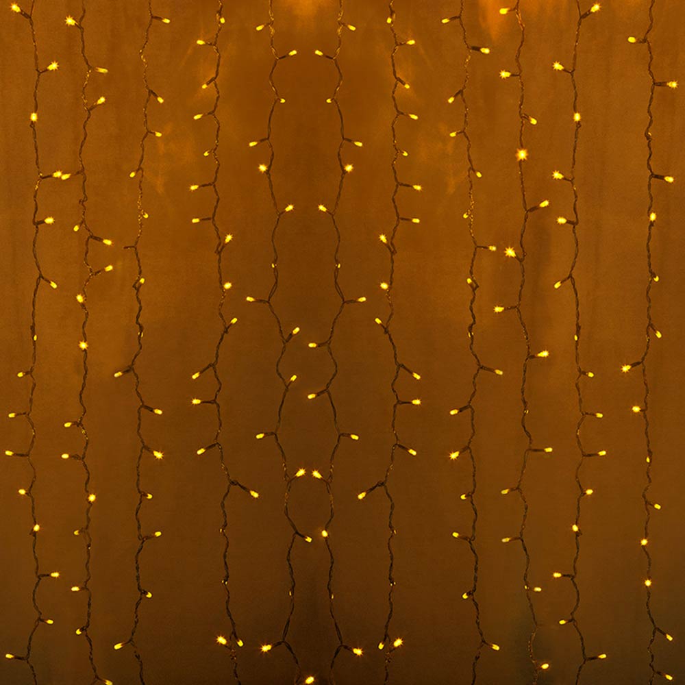 фото Гирлянда светодиодная neon-night дождь 448 led свечение желтое 2х3 м уличная (235-151-6)