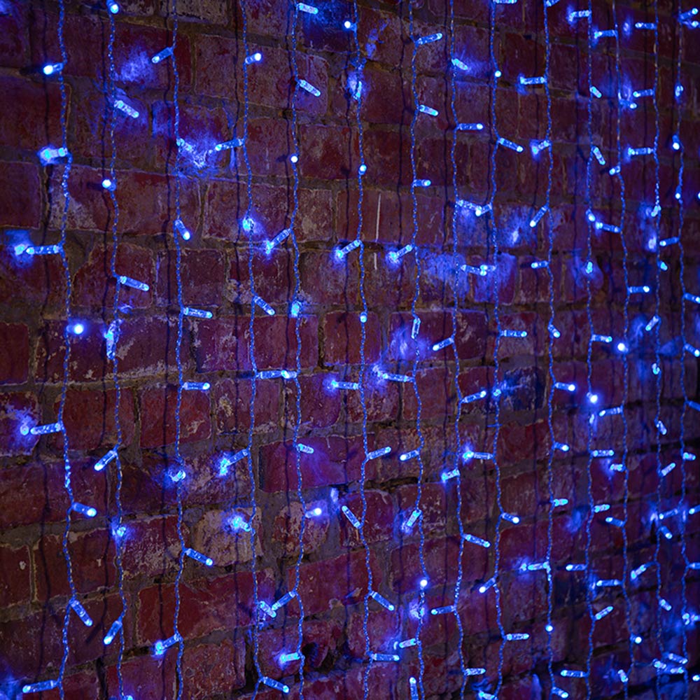 фото Гирлянда светодиодная neon-night дождь 448 led свечение синее 2х3 м уличная (235-153-6)