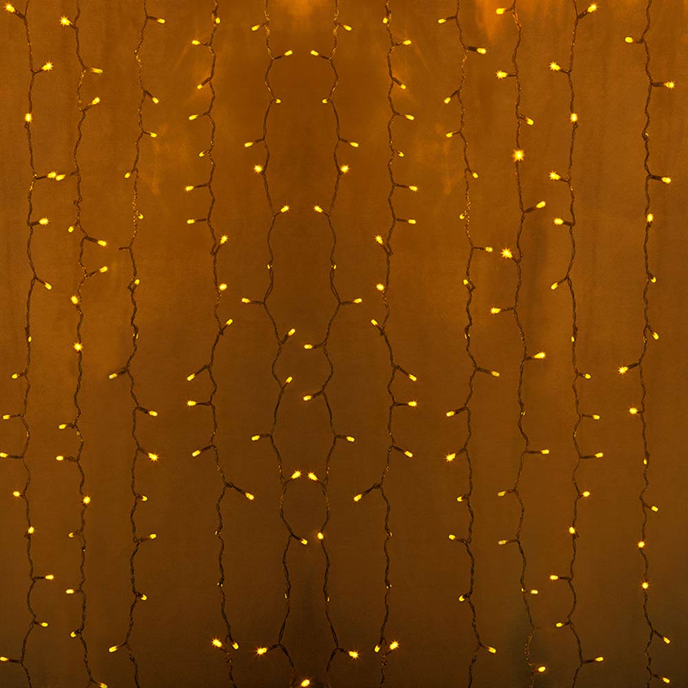 фото Гирлянда светодиодная neon-night дождь 760 led свечение желтое 2х3 м уличная (235-151)