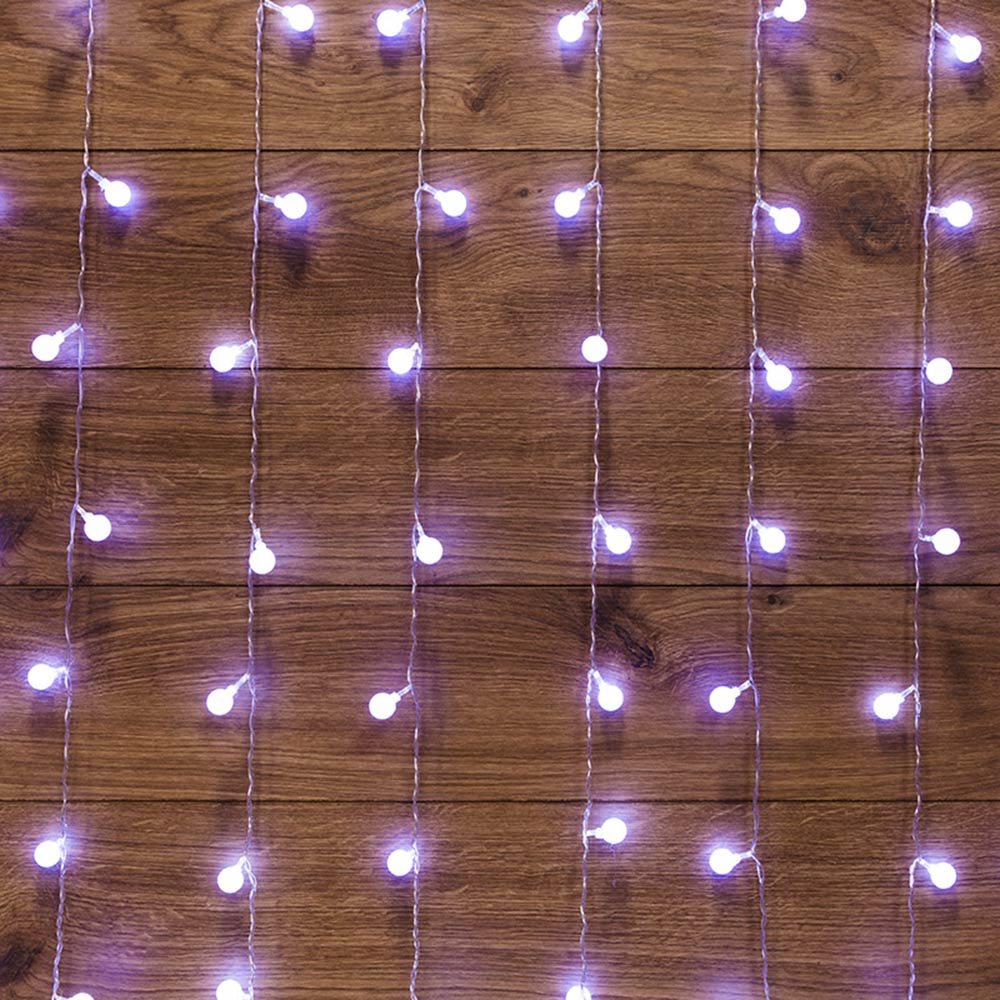 фото Гирлянда светодиодная neon-night дождь 144 led свечение белое 1,5х1,5 м (235-045)