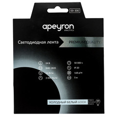 Лента светодиодная SMD 2835 Apeyron RAY PRO (000300) 6000К 18 Вт 24 В IP20 5 м