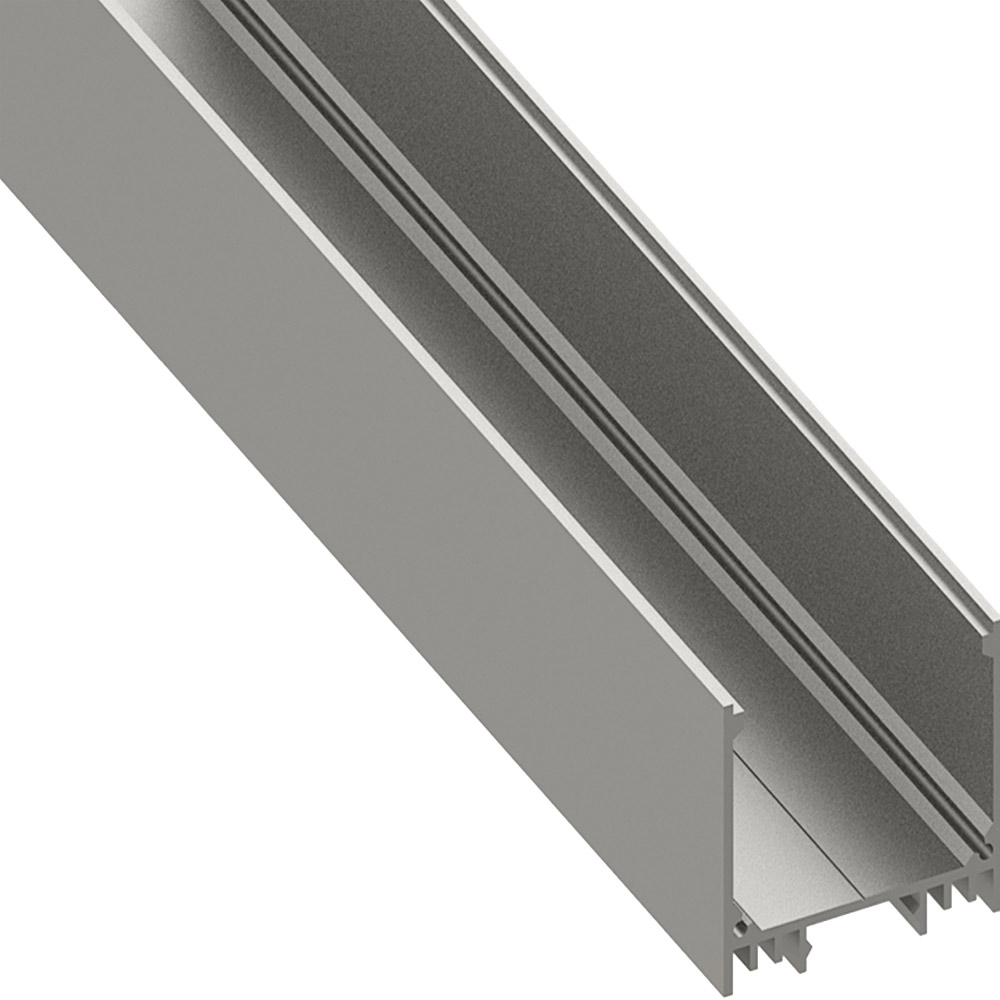 фото Профиль для светодиодной ленты ogm (p8-23) 2 м для скрытого монтажа анодированный алюминий комплект
