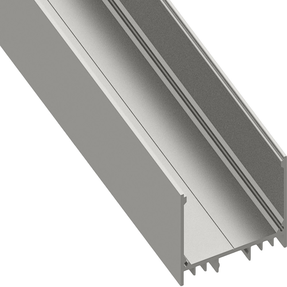 фото Профиль для светодиодной ленты ogm (p8-24) 2 м для скрытого монтажа анодированный алюминий комплект