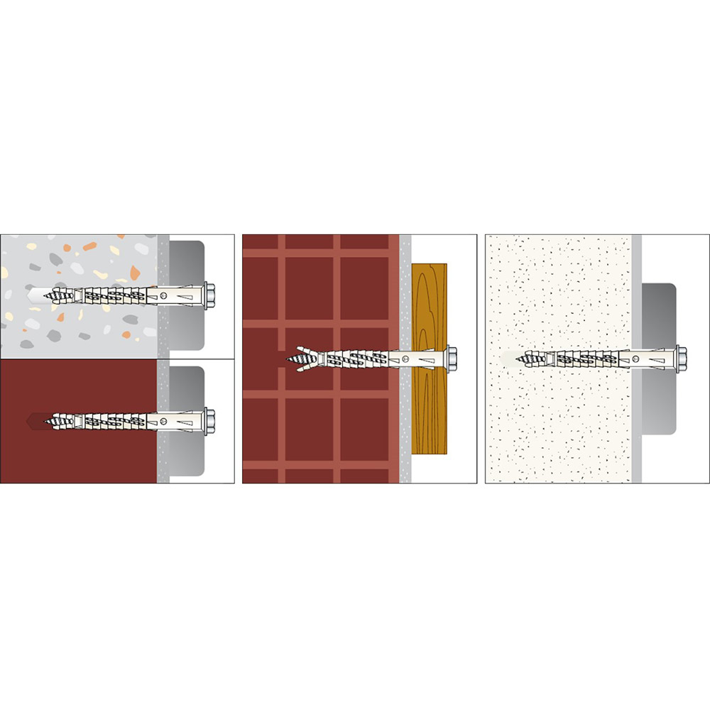 фото Дюбель фасадный tecfi с шурупом шестигранная головка 10x120 мм (4 шт.)