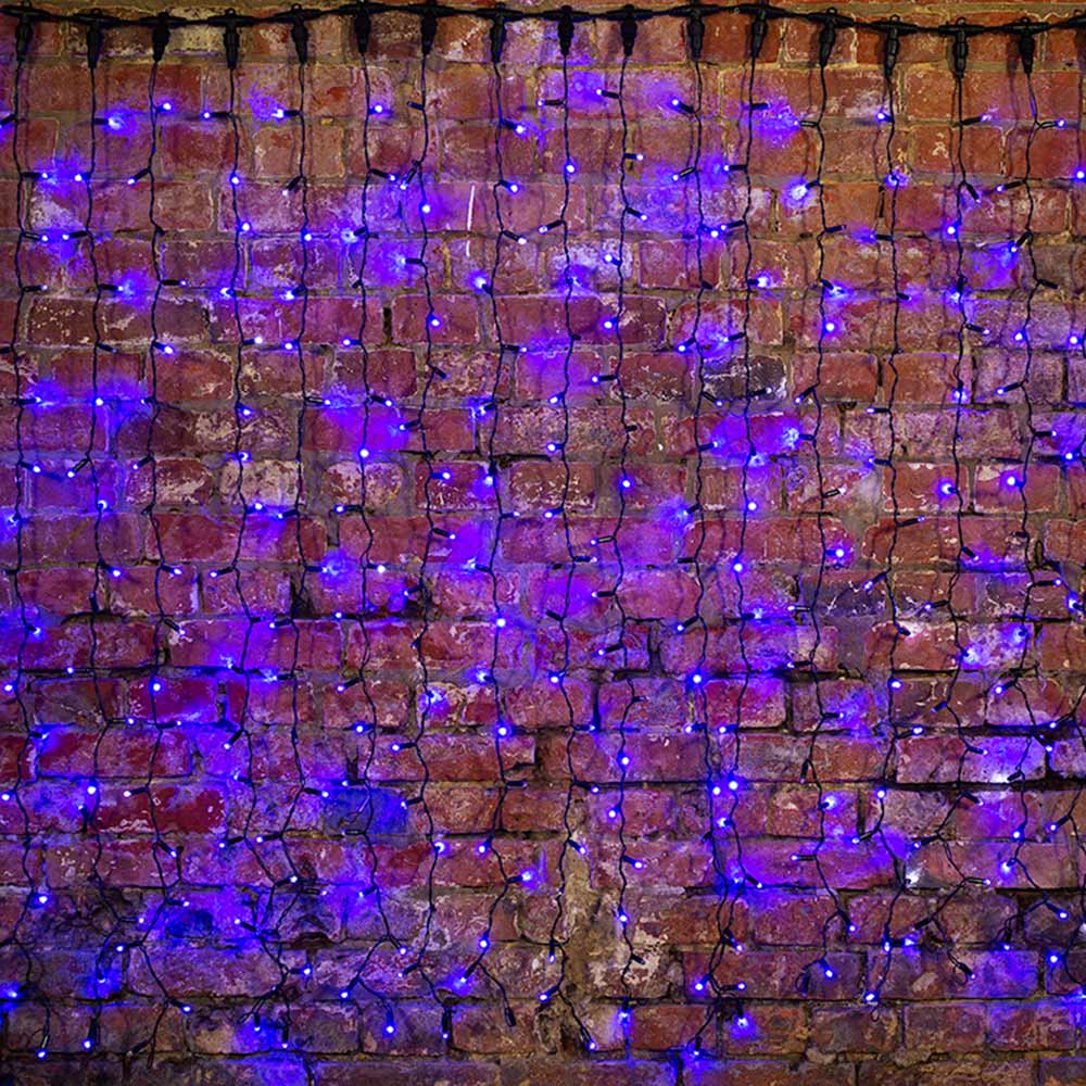 фото Гирлянда светодиодная neon-night дождь 360 led свечение синее 2х1,5 м уличная (235-233)
