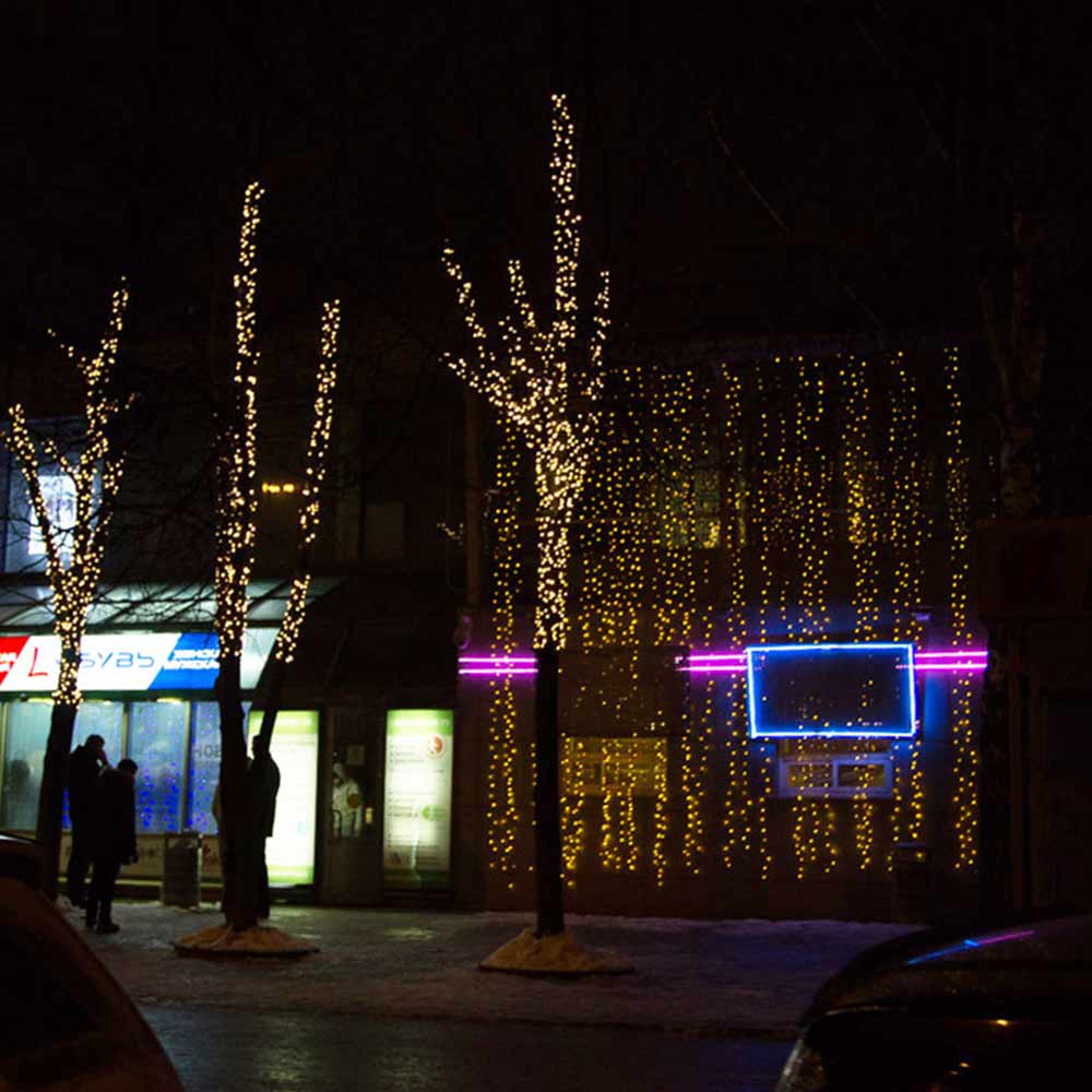 фото Гирлянда светодиодная neon-night дождь 760 led свечение желтое 2х3 м уличная (235-141)